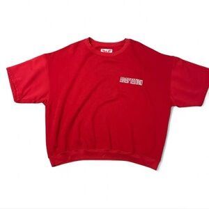 Post LA Adaptation Men's Medium Relaxed Fit Red Short Sleeve Sweatshirt